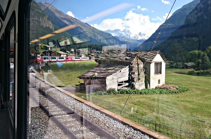 Kreuzung mit dem Glacier-Express