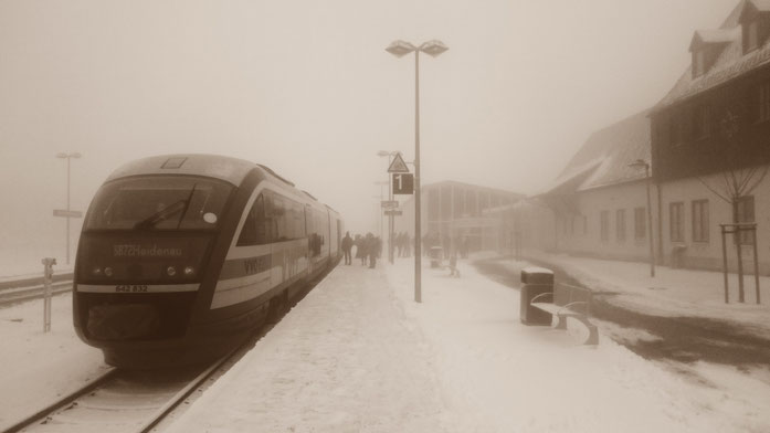 Desiro der Städtebahn im Bahnhof Altenberg
