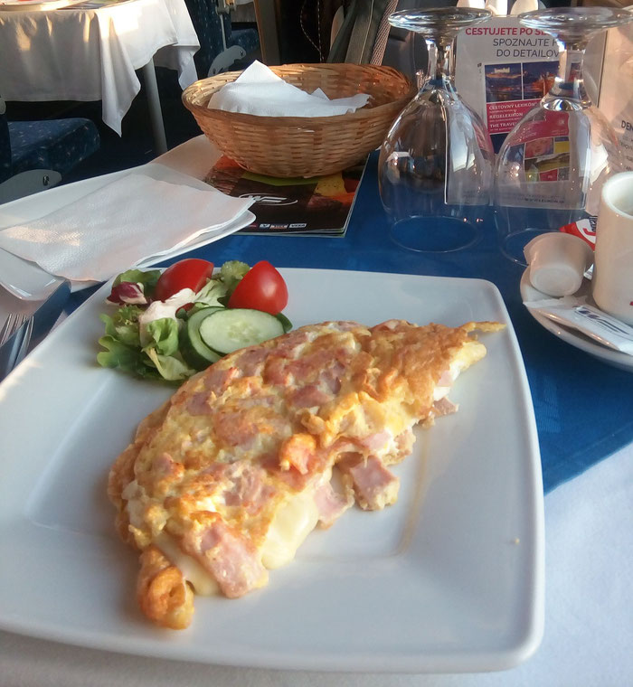 Da ist es wieder: das Wagon Slovakia-Omelette.